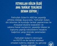 FG  ÖLDÜ AMA TARİKAT TEHLİKESİ DEVAM EDİYOR!